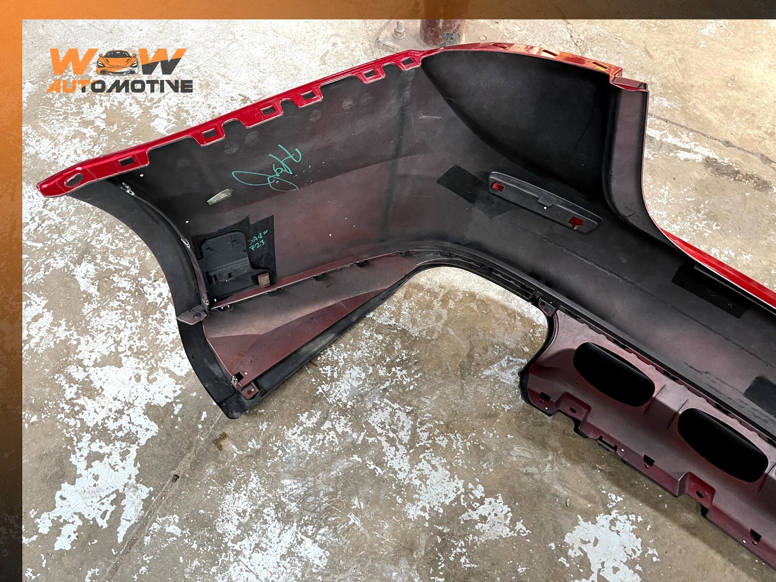 14-17 MASERATI GHIBLI REAR BUMPER COVER RED OEM