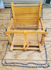 Vintage Wooden Childrens Toddler Playground Swing