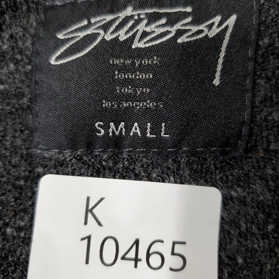 Sudadera Stussy Mujer Pequeña Gris N4 Cuello Redondo Manga Larga Hecha en EE. UU. Foto 2 de 4