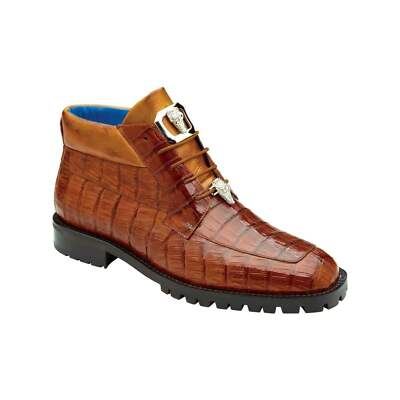 Belvedere Men's Dress Boot Gallardo Genuine Caiman Crocodile Ant. Sport U02
