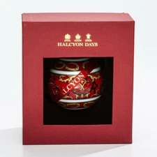 HALCYON DAYS, "WALLACE BALUSTRADE" CHRISTMAS ORNAMENT, NEW IN GIFT BOX