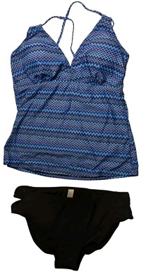 Women's BIKINX V Neck Tankini Bathing Suit 2 Piece Tummy Control Size 3XL NWT