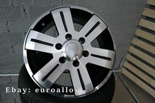 4x 16 inch 6x130 1400KG Mercedes Sprinter VW Crafter black wheels black