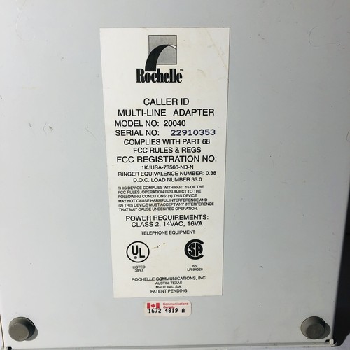Adaptador de identificación de llamadas multilínea de 6 puertos ROCHELLE (20040) - Imagen 7 de 7