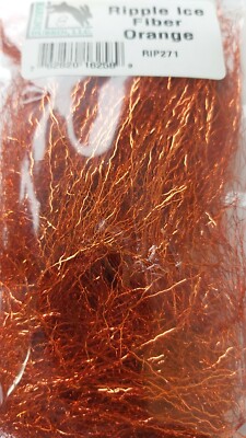 Hareline  Synthetics ''   RIPPLE ICE FIBER  '' color: ORANGE