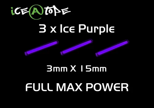 Isotope Isotopes 3 X ICE PURPLE Carp Fishing ICE@TOPE 3mmX15mm FULL MAX POWER