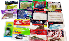 15 packs, fishing baits, Gene Larew, Missile, OSP, Big #3 Bass fishing lures lot