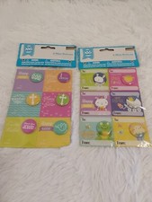 Lot X2 Easter Mini Button Pins 6 Count Each Spiritual Easter BNWT