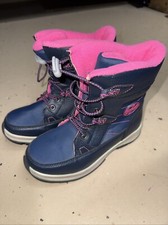 Girls Totes Winter Boots - Size 2 MED- Faux Fur Lined Excellent Used Condition