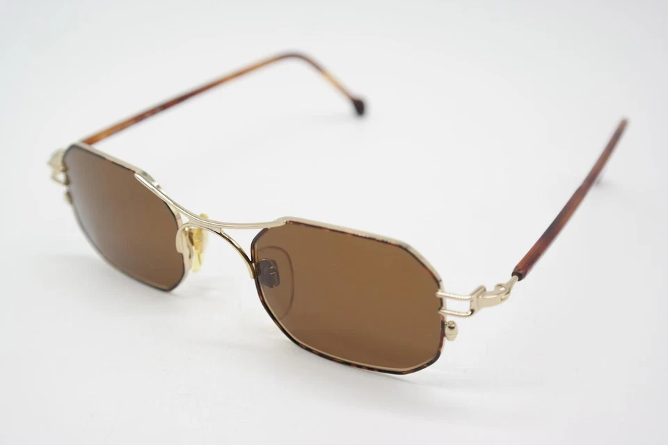 Gafas de sol vintage SISLEY SY 231 doradas multicolores marrón cuadradas Foto 3 de 4