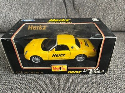 RARE Maisto 2002 Ford Thunderbird Hertz 1:25 Scale Diecast Car
