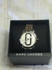 NIB Marc Jacobs Women's Corie MJ3559 Silver Stainless-Steel Japanese Quartz 