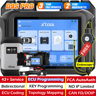 2025 XTOOL D9S PRO WIFI Scanner E.CU Programming Auto Diagnostic Tool Key IMMO