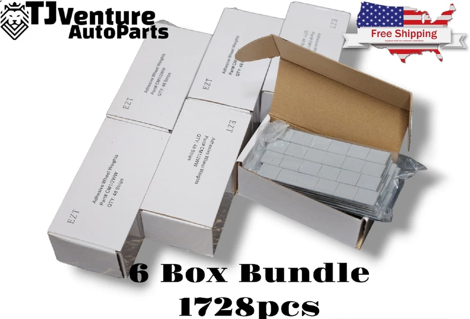 6 КОРОБОК 1/2 УНЦИИ СЕРЫЙ КОЛЕСНЫЕ ВЕСА КЛЕЙКАЯ ЛЕНТА 54 ФУНТОВ СВИНЕЦ БЕСПЛАТНО - Изображение 2 из 4