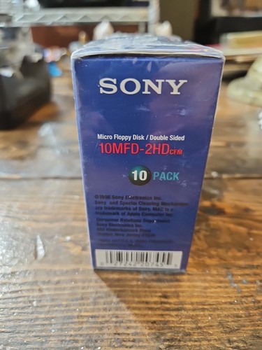 New Floppy Disk SONY MFD 2HD 3.5" MAC Formatted 1.40 MB 10MFD-2HDcfm Double-Side - 第 2/4 張圖片