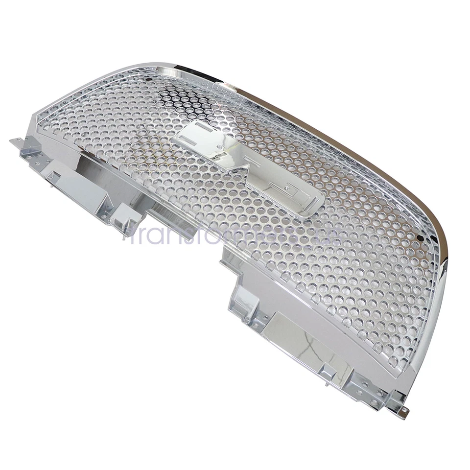 Parrilla de parachoques delantera de malla de orificio redondo cromada para GMC Yukon Denali 2007-2014 Foto 4 de 4