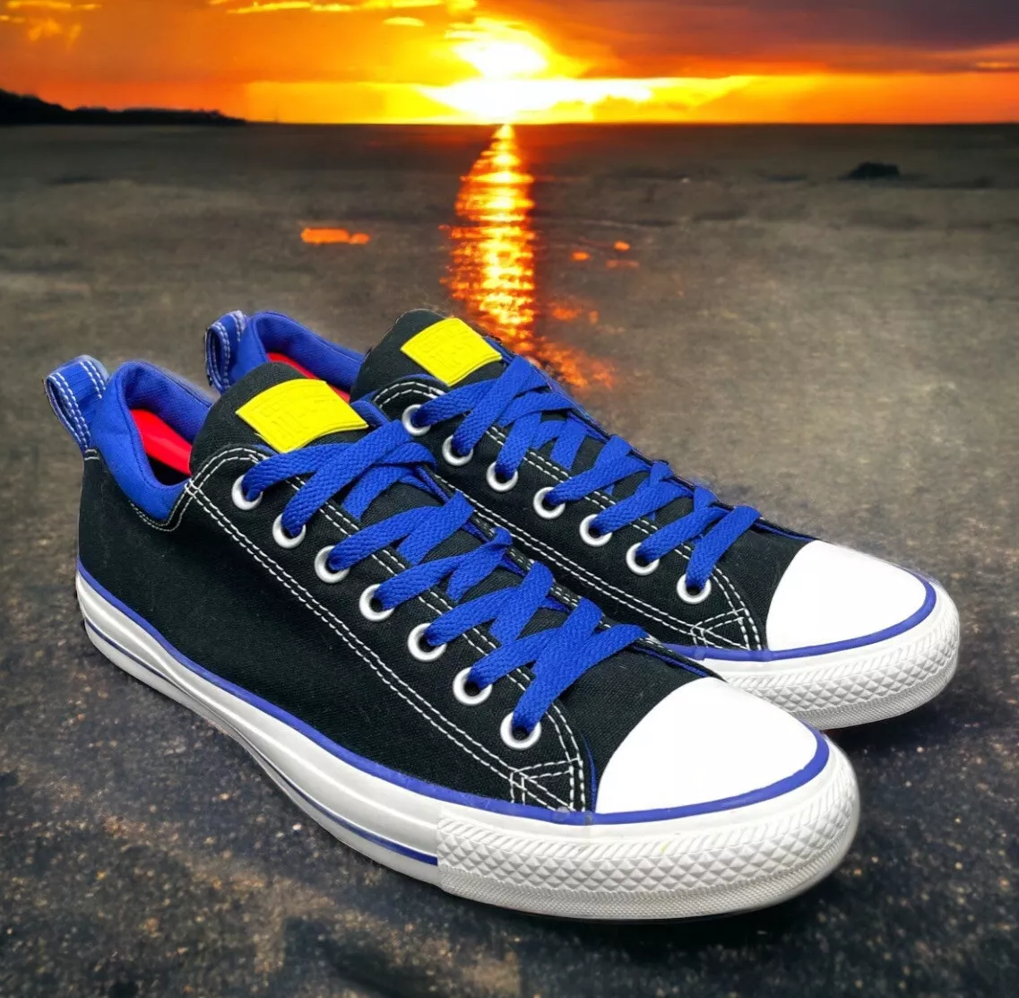 Converse Chuck Taylor AllStar Ox Lo Canvas Black Blue Shoes Mens 10 Fast Ship