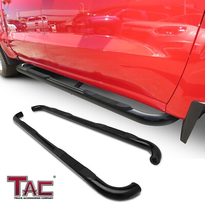For 2015-2026 Ford F150 SuperCrew Cab 3'' Side Step Rails Nerf Bar Running Boards
