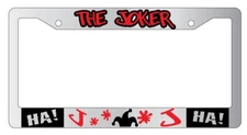 The Joker Chrome License Plate Frame DC