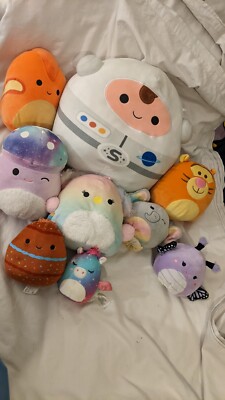 Squishmallow Mega Konvolut x 9 verschiedene Größen u.a. 2 Flips Malven