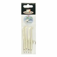 Delta Eel Bass Fishing Lures 65mm - 4 Per Pack - Pearl - TT695/001