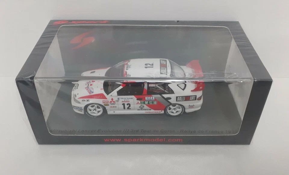 DIECAST 1:43 MODELLINO AUTO SPARK MITSUBISHI LANCER AGHINI RALLY 1995 MODELLISMO - Immagine 2 di 4
