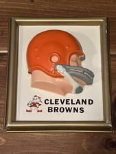 Casco de fútbol americano Cleveland Browns tecnigráfico placa de pared NFL