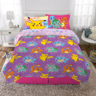 Pokémon Kids Full Bed in a Bag Comforter and Sheets 5-Pieces