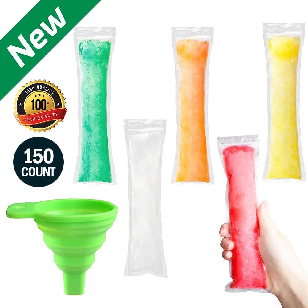 Popsicle Bags Disposable Ice Pop Mold Bags For Kids With Silicone Funnel 150 Pcs 313051127191 eBay