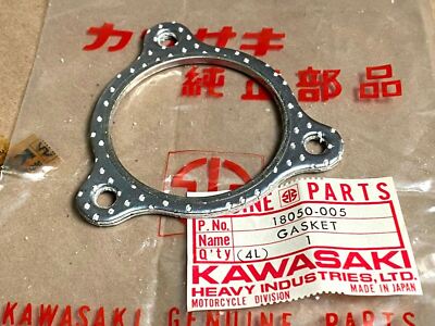 NOS OEM Kawasaki 1973 F12 MX 74 KX450 Muffler Exhaust Pipe Cylinder Gasket