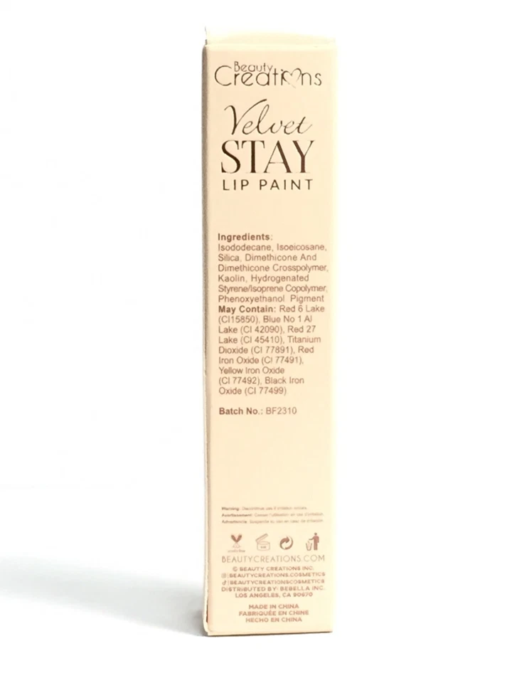 Beauty Creations Velvet Stay Lip Paint- Guilty Pleasure LVS22, 0.25 oz - Image 3 of 3