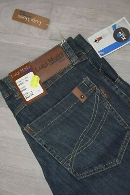 sportliche Jeans Hose Luigi Morini 30/32 dark denim blue