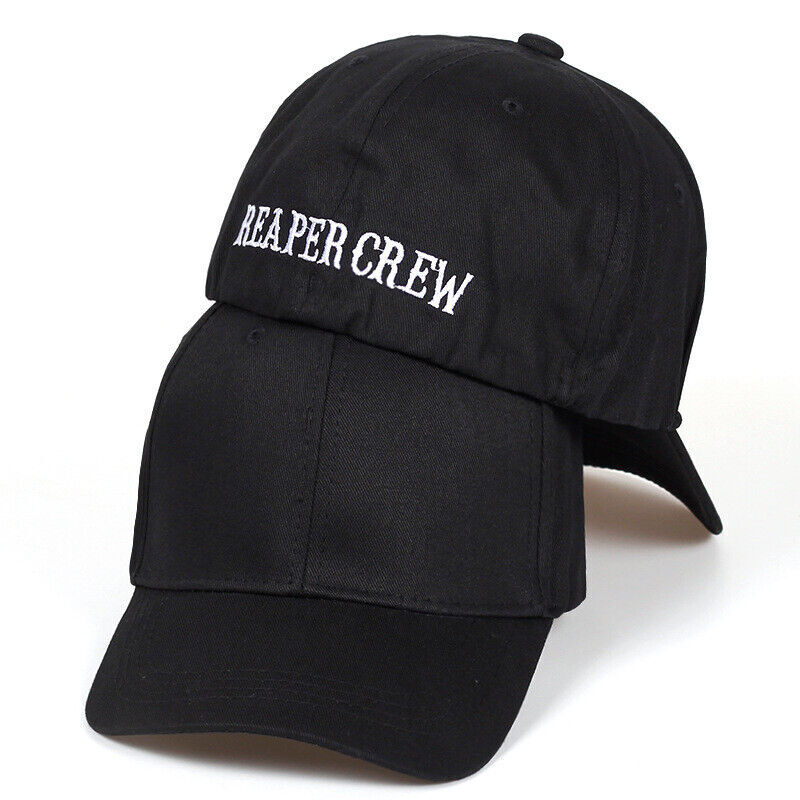 REAPER CREW ブラック ベースボールキャップ REAPERCREW Unisex Baseball Hat Adjustable Cap Hip-Hop