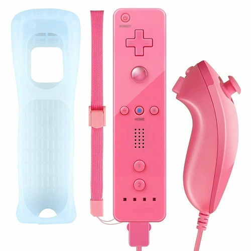 Built in Motion Plus Remote Controller &Nunchuck for Nintendo Wii /Wii U Console