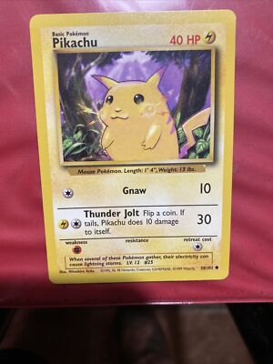 Pikachu Gnaw Pokemon Card 40 HP | eBay