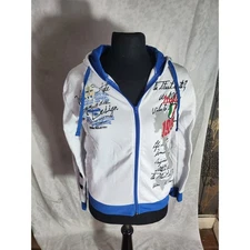 White and Blue Hoodie With Italy Details. 2XL (Shein)