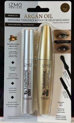 Mascara~Moroccan Argan Oil~Black~Lengthening & Volumizing 2 Piece Set~By IZME