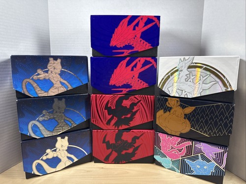 10 leere ETB Elite Trainer Box Pokemon Karten Boxen Aufbewahrung gebraucht