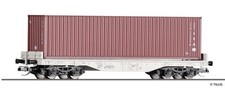 Tillig Flachwagen Sgmmns der SBB belanden mit 40ft Container, Ep. VI