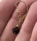 New 14K Genuine Dark Amethyst Drop Dangle Earrings — photo 4