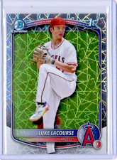 2025 Bowman Chrome Draft Mega Box Luke Lacourse 1st RC Laser Refractor Angels
