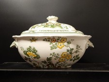 Antique Ceramic English Centerpiece Table Serving Bowl Mason&rsquo;s Manchu