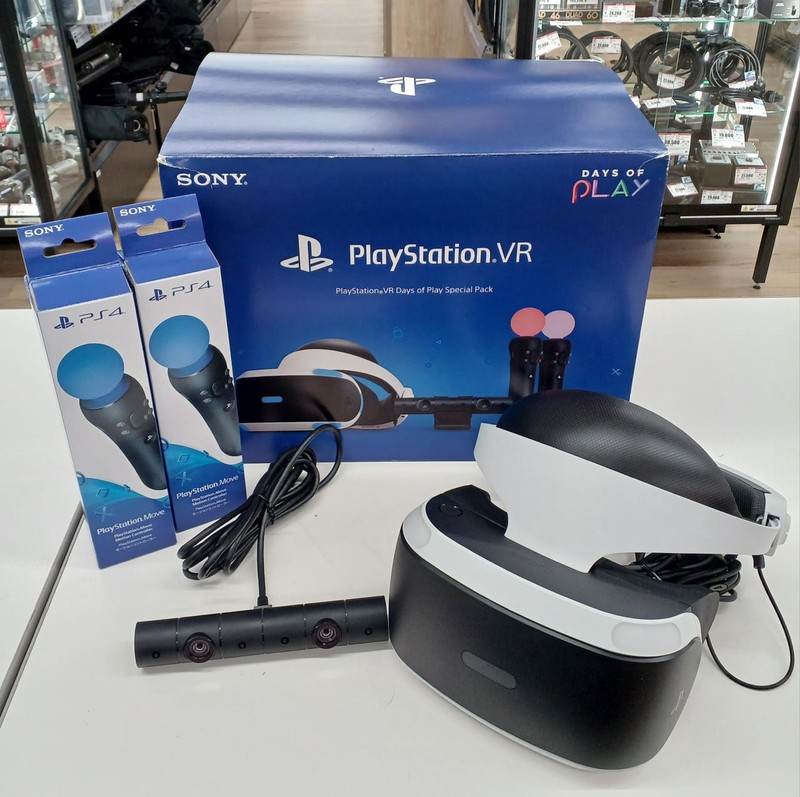 Sony PSVR CUHJ-16004 PlayStation VR Headset & Motion Controllers Used