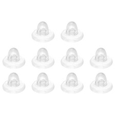Earring Backs, 100pcs - Silicone Soft Earring Backs for Studs Clear,8mm 