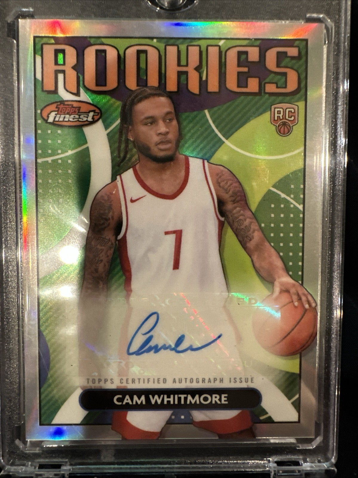 2023-24 Topps Finest - Rookie Finest Autographs Cam Whitmore #RFA-CW (AU, RC)
