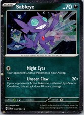Sableye (Cosmos Holo) 136/193 Rare Carte e Prodotti Vari Pokemon NM