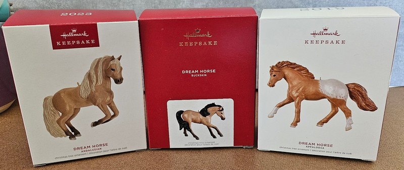 Hallmark Dream Horse Ornaments - Lot of 3