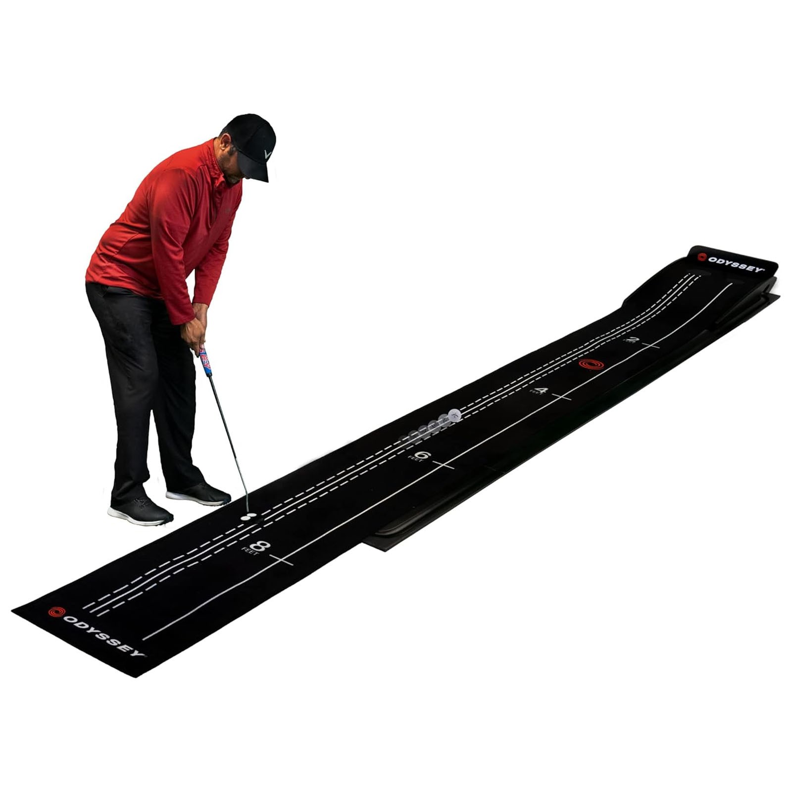 Odyssey Golf Indoor Putting Mats 8FT 10FT 12FT Home Training Practice Aid