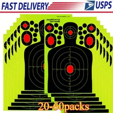 20-60 pcs Shooting Targets Reactive Splatter Range Paper Target Gun Shoot Rifle