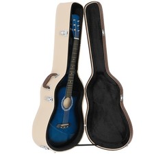 39"Acoustic Guitar Hard Case, Wood Classical Guitar Case Hard-Shell Gig Bag Flat